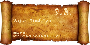 Vajsz Mimóza névjegykártya